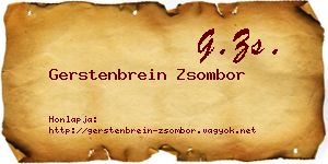 Gerstenbrein Zsombor névjegykártya